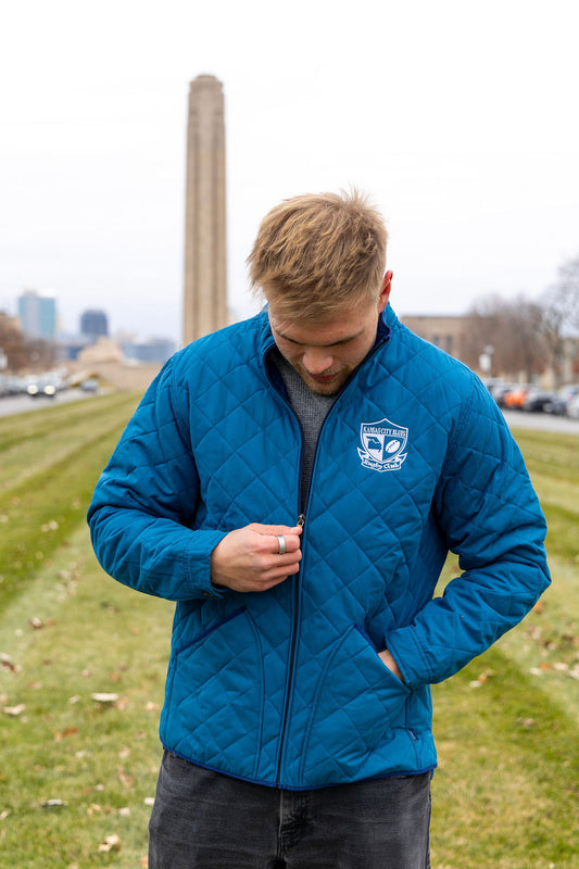 Quilted Jacket - white embroidery